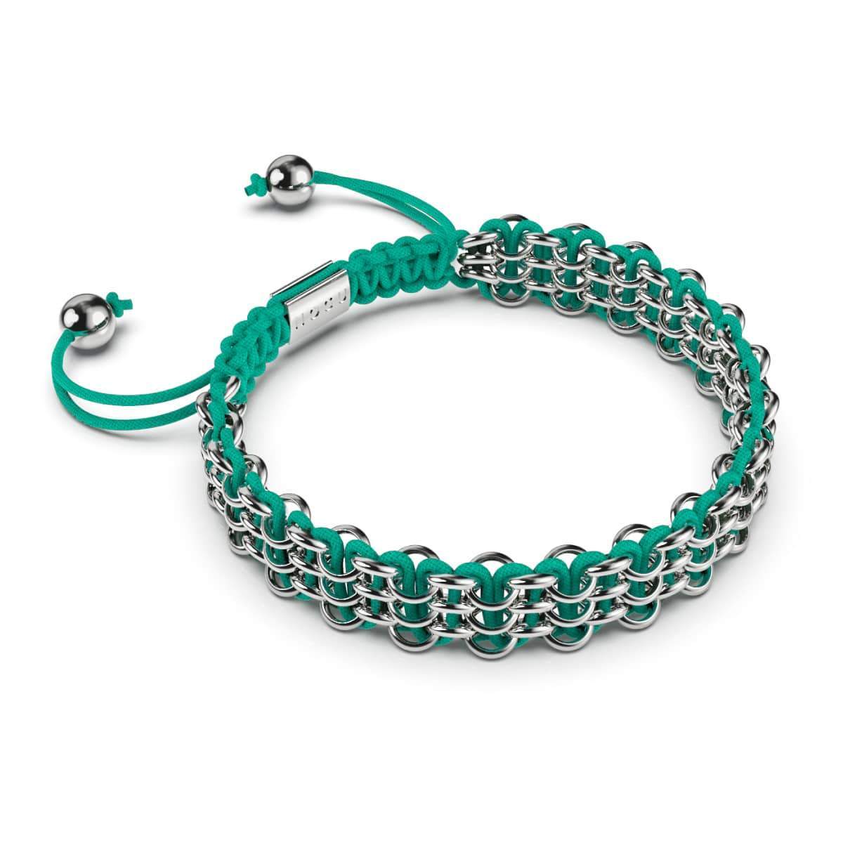 Bracelet à maillons suprême Kismet | Argent | Sarcelle